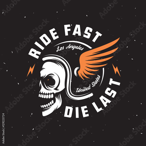 Vintage motorcycle t-shirt graphics. Vector illustration.