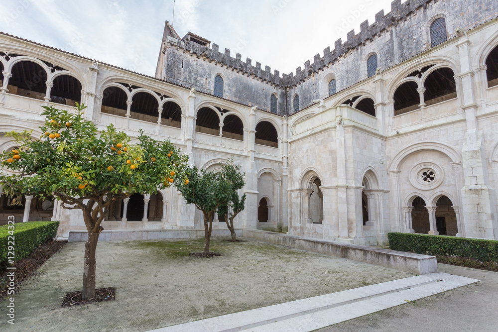 Inner courtyard garden of the monastery Alcobaca.