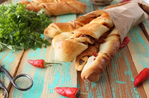 Bread sticks with cherry tomato