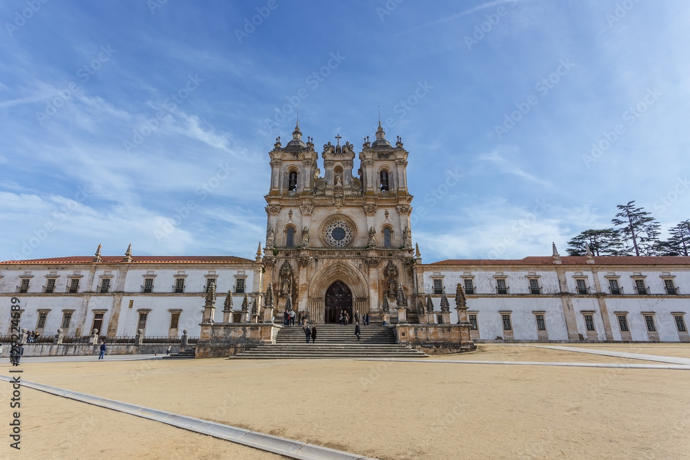 Facade the Monastery of Alcobaca .