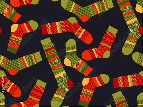 Christmas striped socks in ...