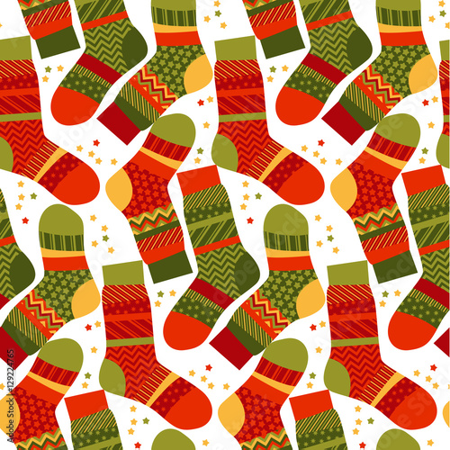 Christmas striped socks in ...