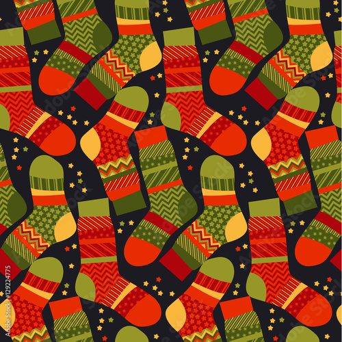 Christmas striped socks in ...