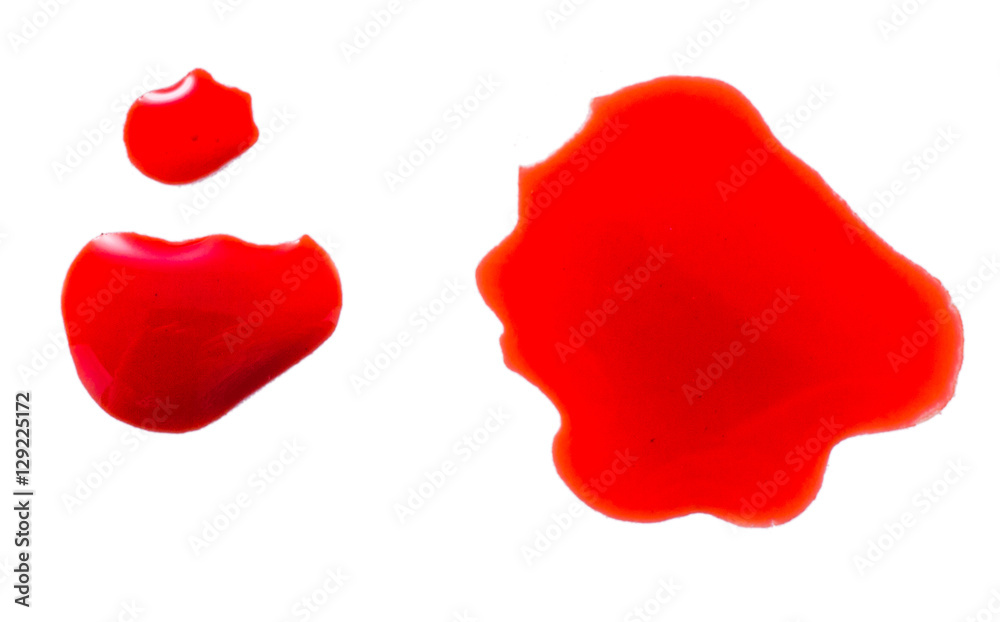 blood drops on a white background