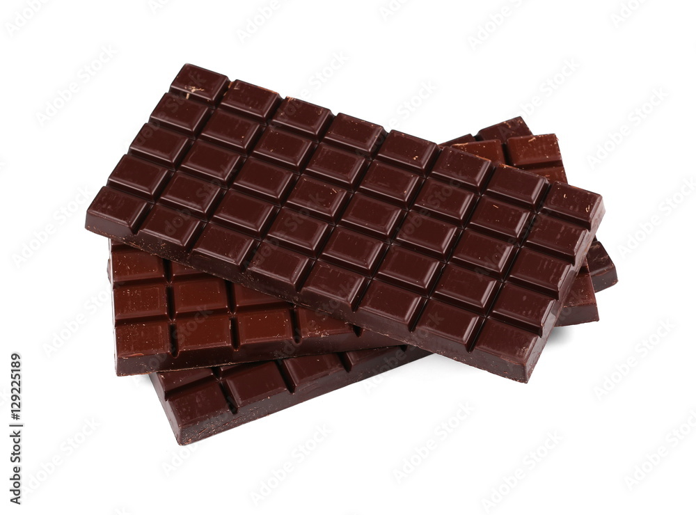 chocolate bars isolated on white background chocolate bars isolated on white background