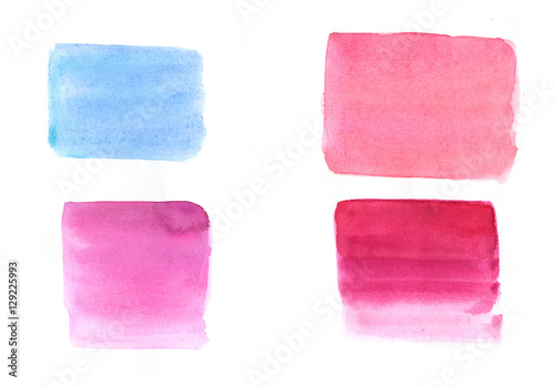 Watercolor pattern of banners