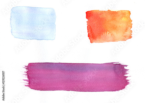 Watercolor pattern of banners