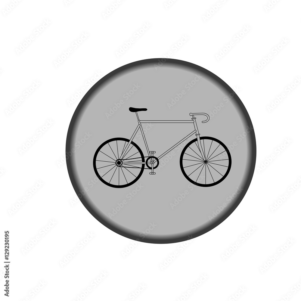 Naklejka premium Flat bicycle icon. Lines. Vector