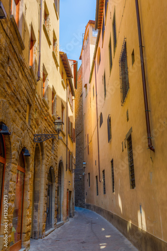 alley in the old town of Florence  Italy