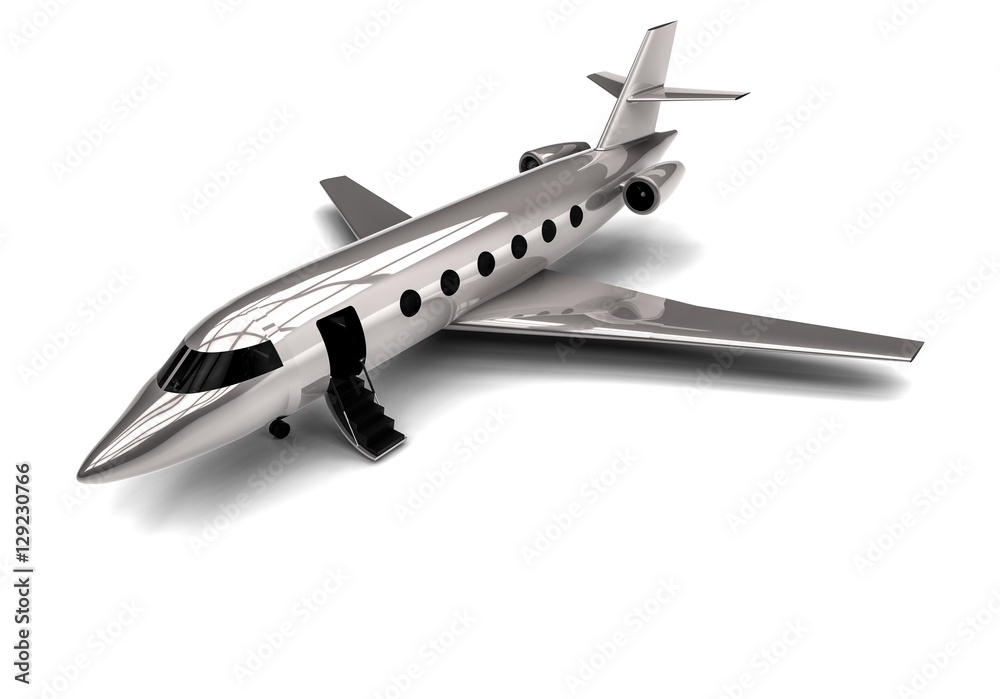 Private jet / 3D render image representing an private jet Private jet / 3D render image representing an private jet