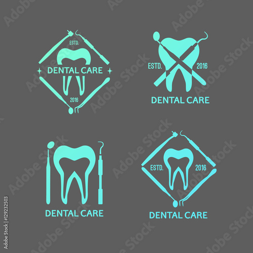 Dental logos set.