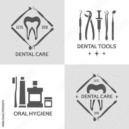 Dental logo set.