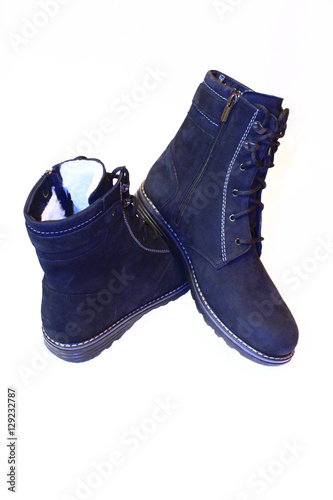 winter boots for men isolated