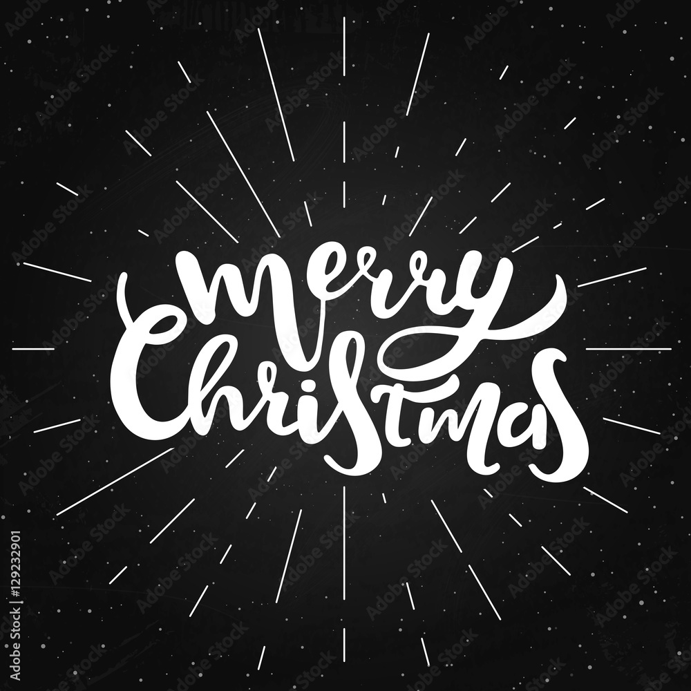 Fotografie Merry Christmas lettering design