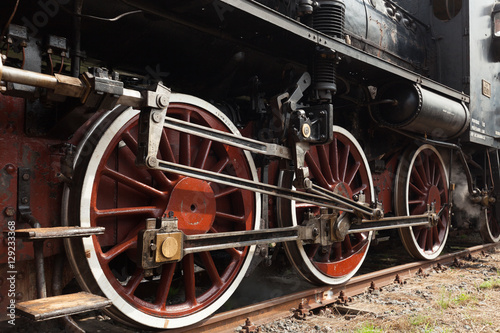 Part of vintage steam train