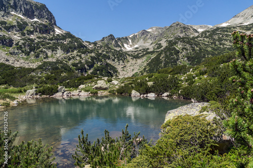Fototapeta Naklejka Na Ścianę i Meble -  Landscape with Banski lakes and  Small Polezhan peak, Pirin Mountain, Bulgaria