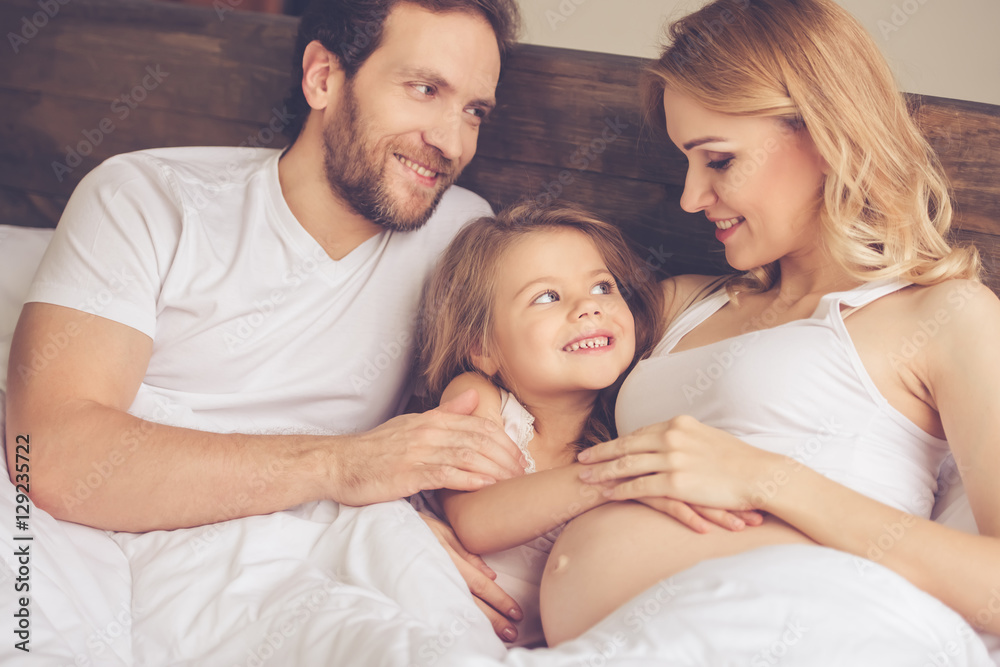 Happy family waiting for baby