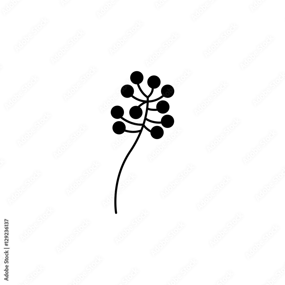 Flower icon. Plant floral garden decoration and ornament theme. Isolated design. Vector illustration