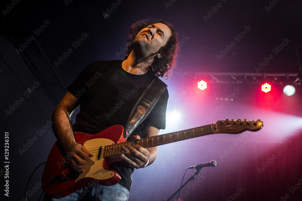 Obraz premium Guitarist playing live