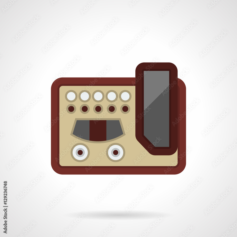 Obraz premium Professional guitar processor flat vector icon