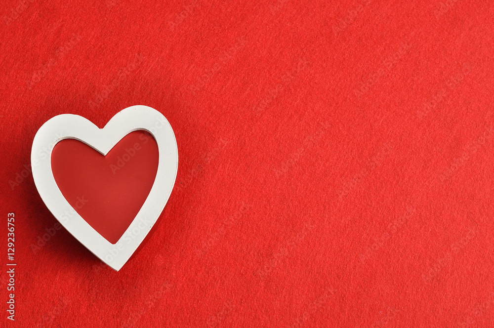 Valentine's Day. Red and white heart Valentine's Day. Red and white heart