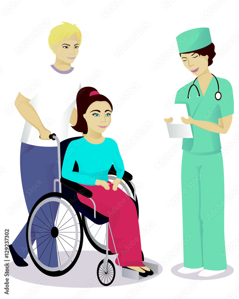 Woman doctor read disease history of girl with disabilities Woman doctor read disease history of girl with disabilities