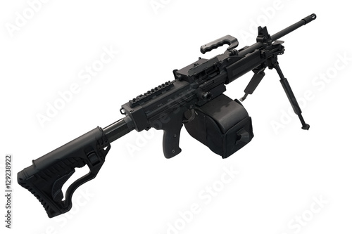 Machine gun isolated on white