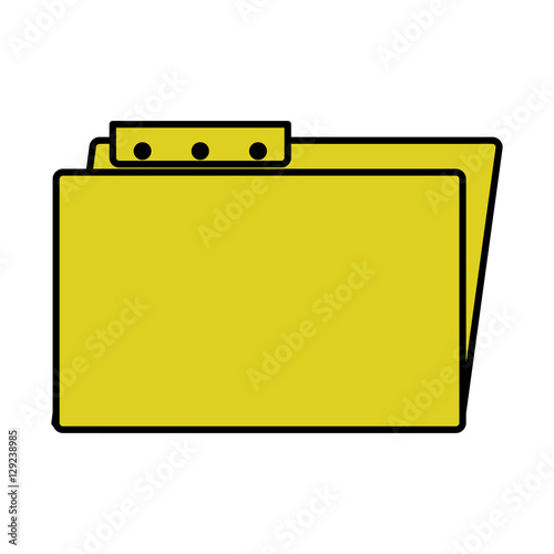 File icon. Folder document data archive and storage theme. Isolated design. Vector illustration