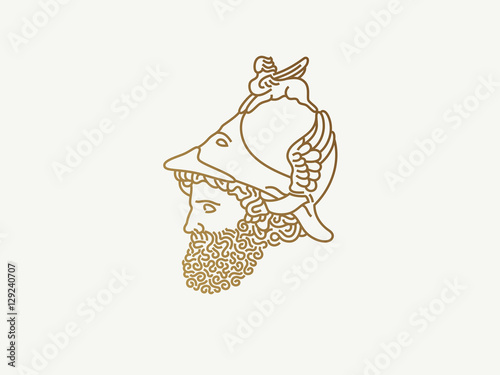 Greek god of war logo