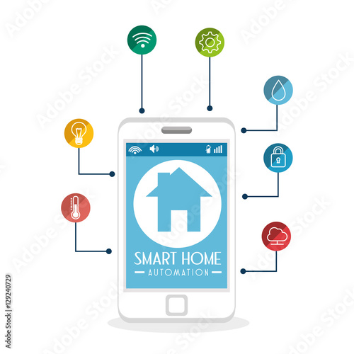 smart home technology icon vector illustration design