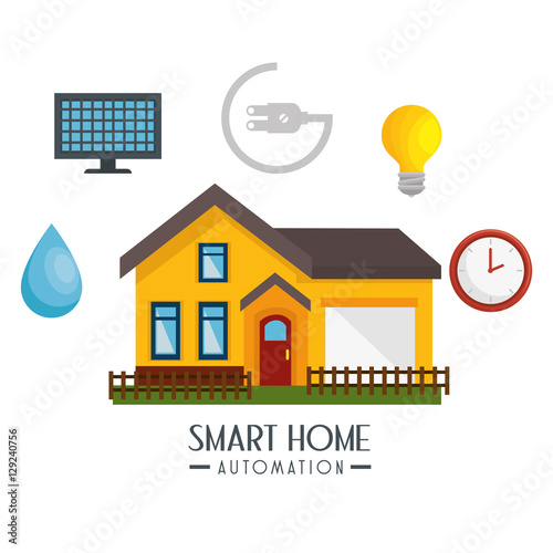 Fototapeta Naklejka Na Ścianę i Meble -  smart home technology icon vector illustration design