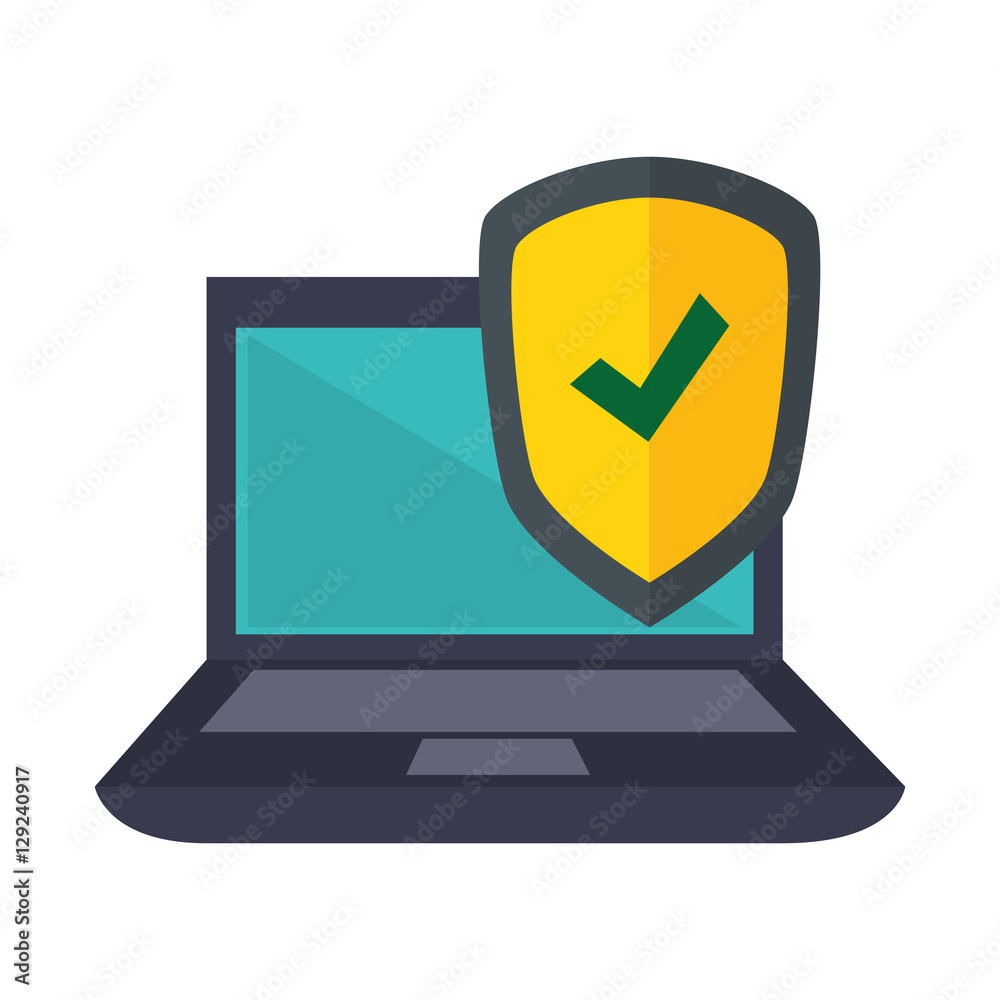 laptop computer security icon vector illustration design laptop computer security icon vector illustration design