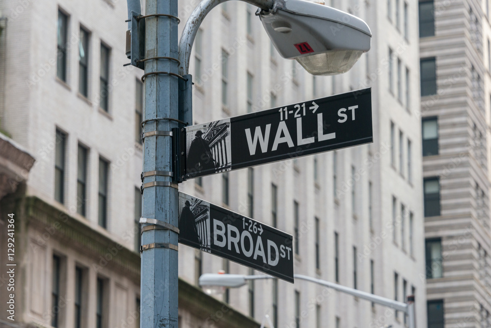 Sign on the Wall Street