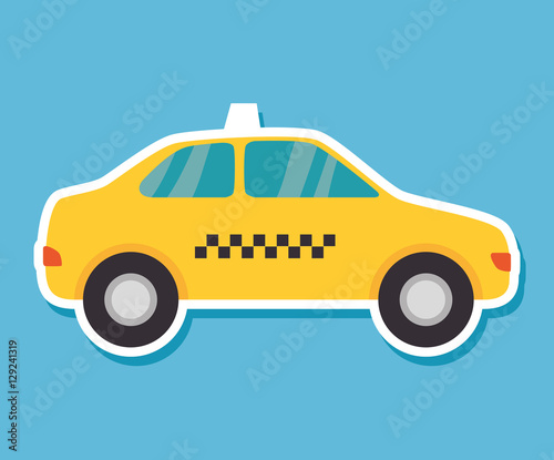 taxi service public isolated vector illustration design