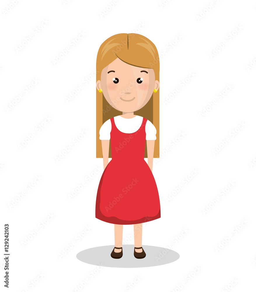 cute girl character icon vector illustration design cute girl character icon vector illustration design