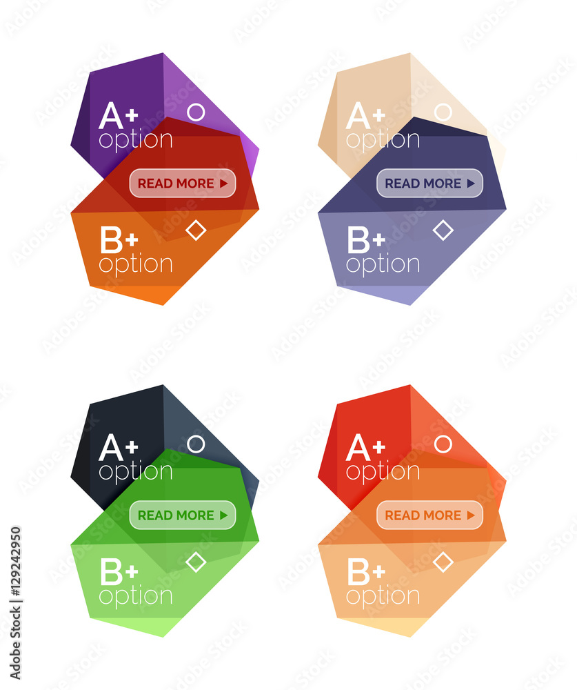 Option infographic templates
