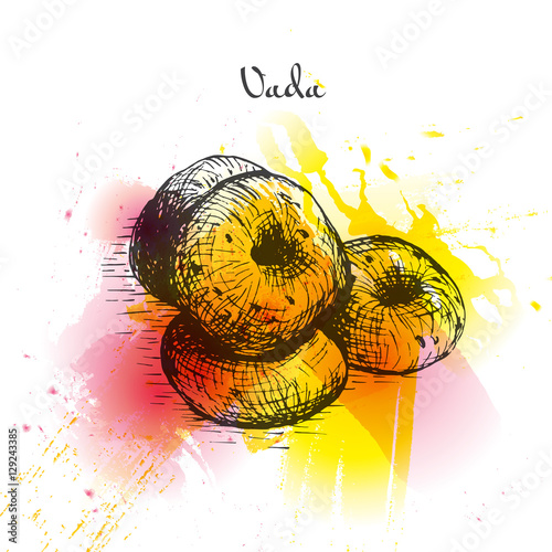 Vada watercolor effect illustration.