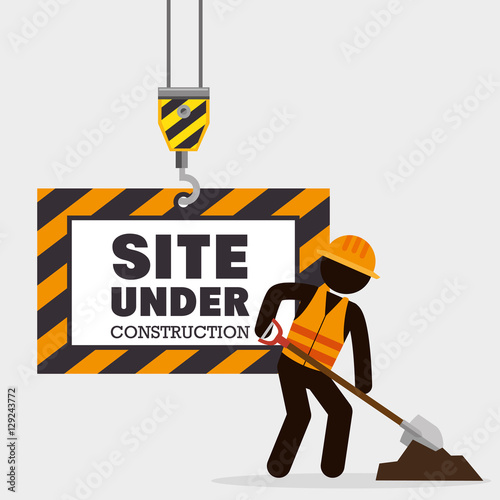 site under construction icon vector illustration design