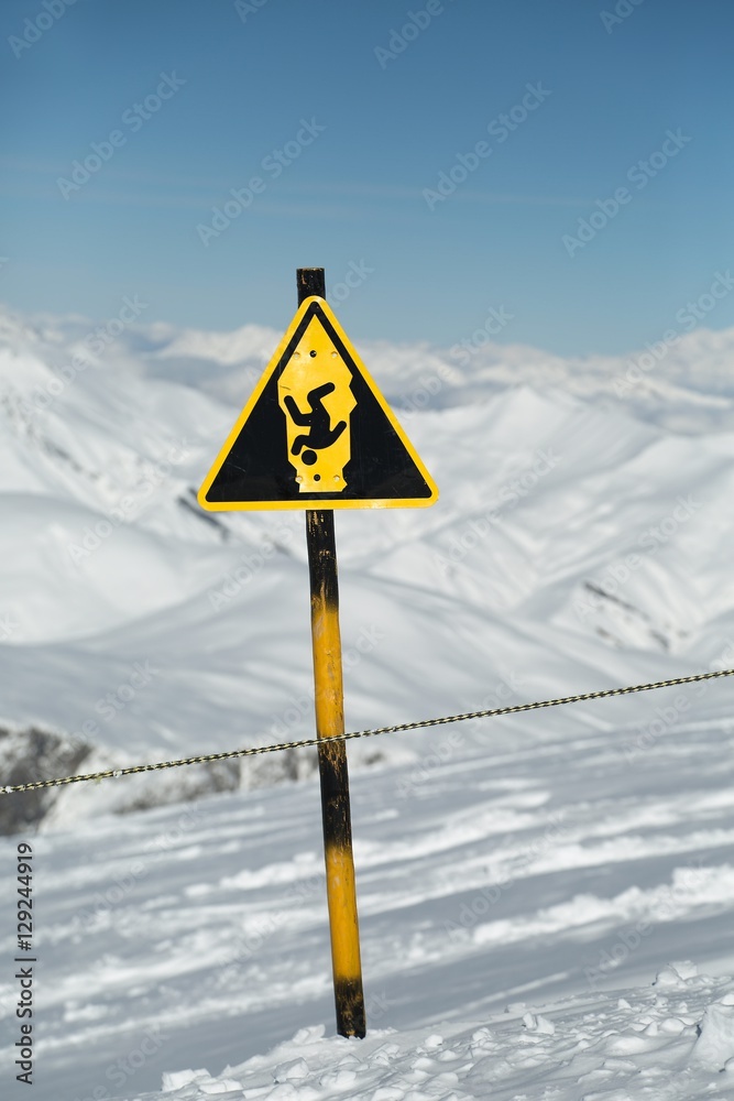 Skiing slopes from the top Skiing slopes from the top