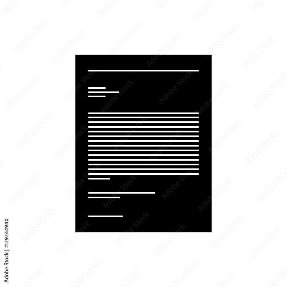 Piece of paper icon. Document data archive office and information theme. Isolated design. Vector illustration Piece of paper icon. Document data archive office and information theme. Isolated design. Vector illustration