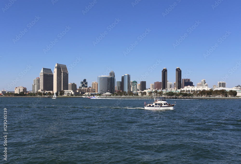 Naklejka premium Skyline of San Diego