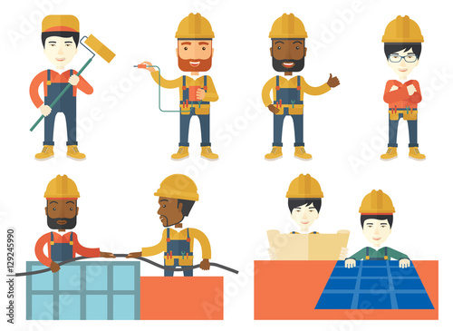 Vector set of constructors and builders characters