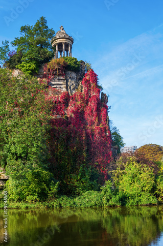 Temple in the park Buttes Chaumont, Paris, France photo