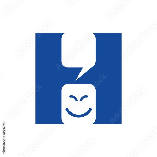 letter h logo template