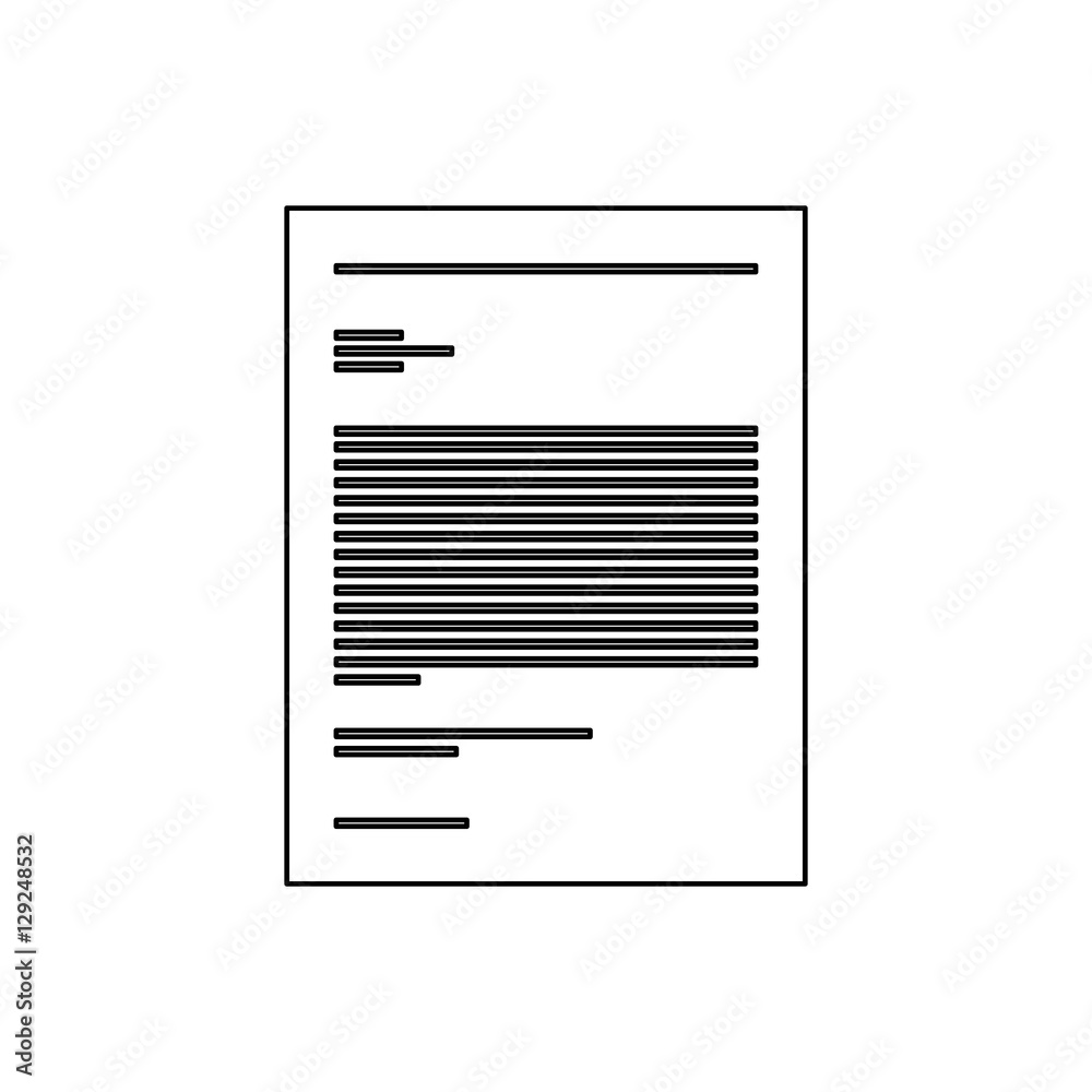 Piece of paper icon. Document data archive office and information theme. Isolated design. Vector illustration Piece of paper icon. Document data archive office and information theme. Isolated design. Vector illustration