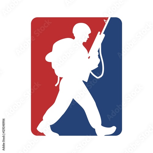 soldier logo. troops logo.