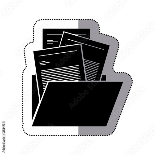 File icon. Folder document data archive and storage theme. Isolated design. Vector illustration