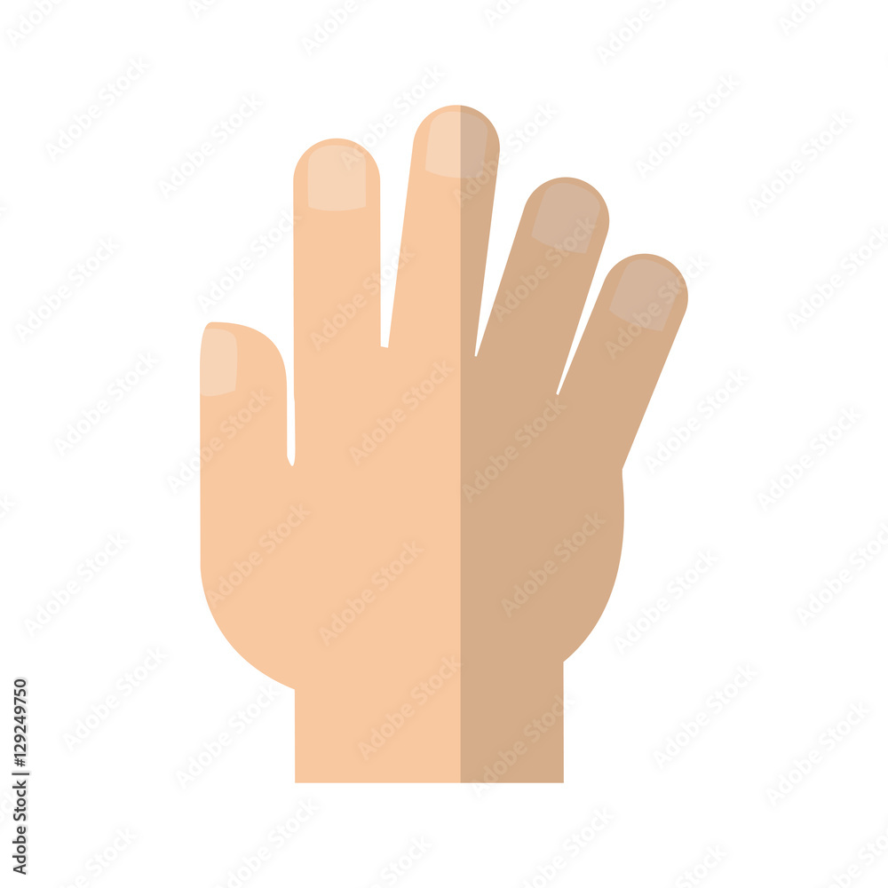 Human hand icon. Finger gesture palm and communication theme. Isolated design. Vector illustration Human hand icon. Finger gesture palm and communication theme. Isolated design. Vector illustration