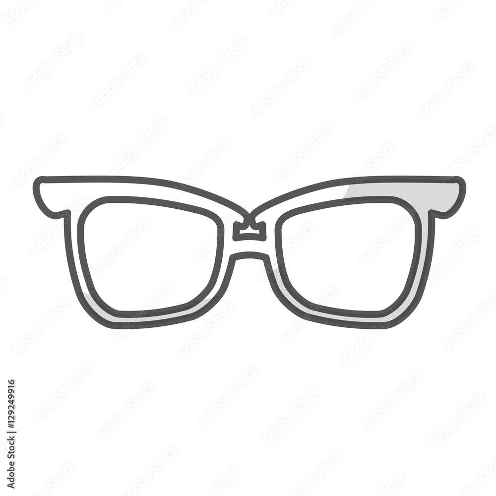 glasses vintage frameicon image vector illustration design 
