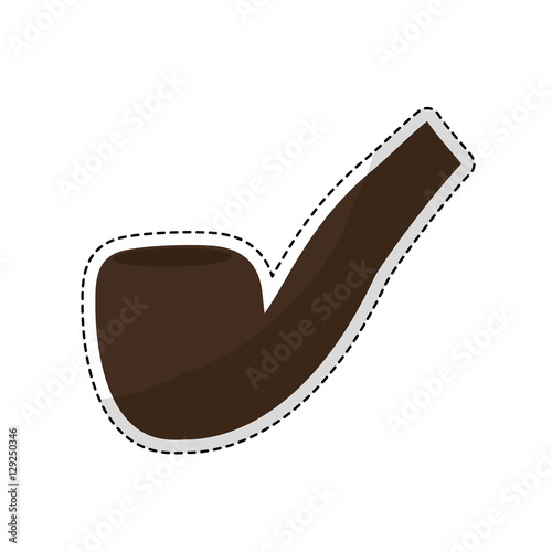 smoking pipe icon image vector illustration design 